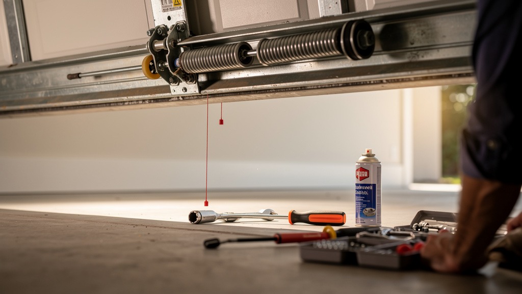 Entretien du mécanisme d'une porte de garage