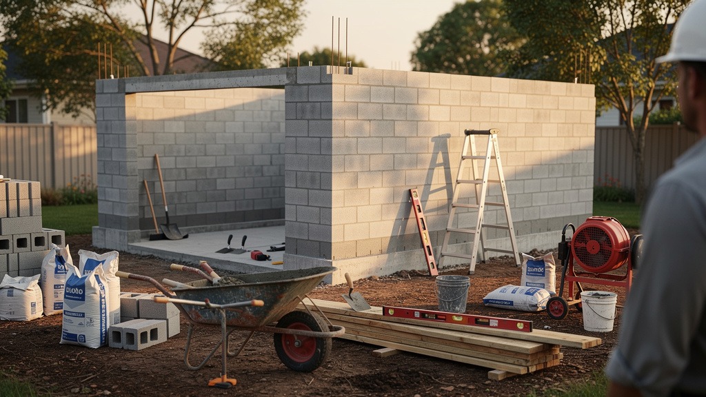 Les 12 étapes pour construire un garage en parpaing