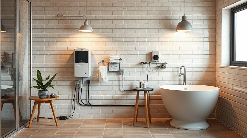 Tableau électrique avec disjoncteur différentiel pour circuit salle de bain