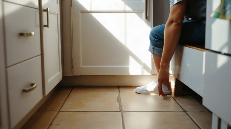 Pourquoi mon carrelage se fissure-t-il : 6 causes et solutions concrètes Fissure sur carreau de sol en cuisine