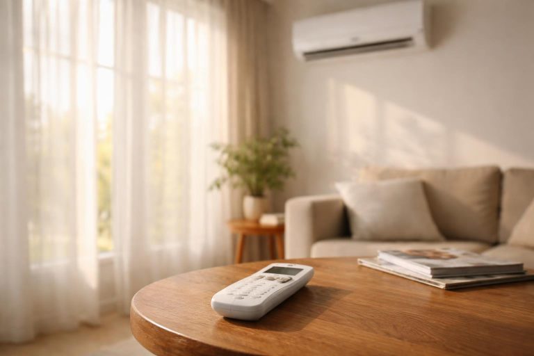 Quel est le mode le plus froid d’un climatiseur : tout comprendre en 2026 Télécommande de climatiseur affichant le mode froid